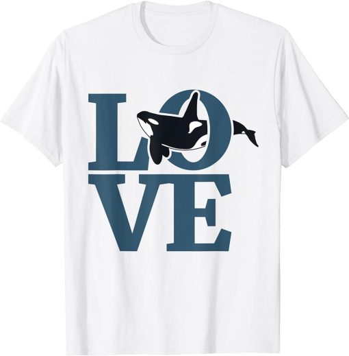 LOVE | Orca Whale Lovers Gifts for Boys | Cute Killer Whale T-Shirt