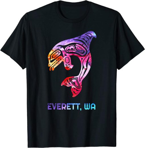 Everett Washington Native American Indian Orca Killer Whale T-Shirt