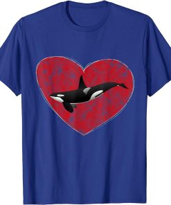 I Love Orcas T-Shirt Killer Whale Lover Vintage Gift Tee