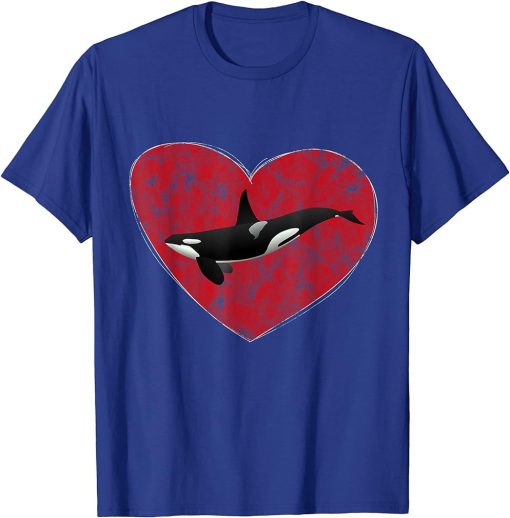 I Love Orcas T-Shirt Killer Whale Lover Vintage Gift Tee