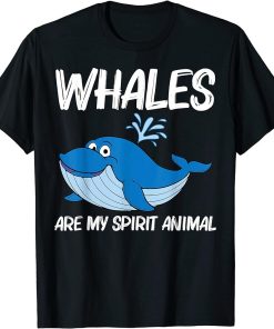 Funny Whale Art For Men Women Orca Narwhal Blue Whales T-Shirt