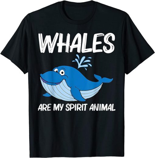 Funny Whale Art For Men Women Orca Narwhal Blue Whales T-Shirt