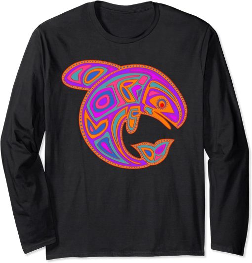 Native American Totem ORCA Killer Whale Pop Art 9 - Fun Long Sleeve T-Shirt